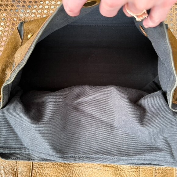 YSL - Yves Saint Laurent MUSE TWO in Brown Leather and Grey Canvas - Picture 9 of 9